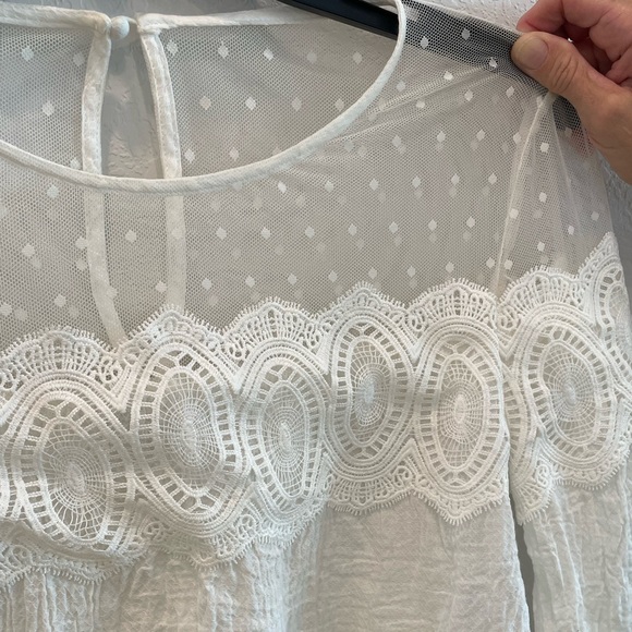 Polka Dot Lace Blouse - Picture 3 of 5